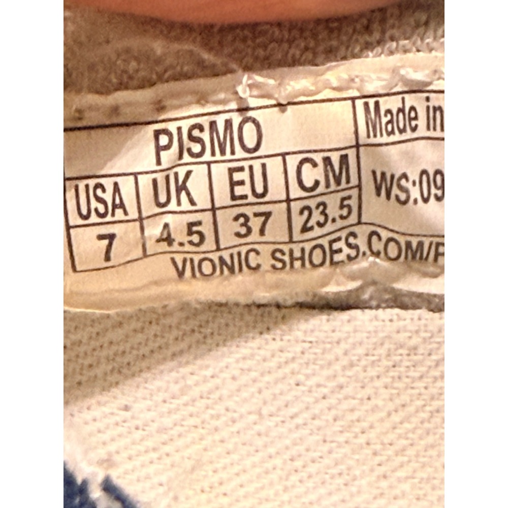 Vionic Beach Pismo Navy Blue Canvas Frayed Slip On Sneakers Womens 7 - Picture 5 of 7